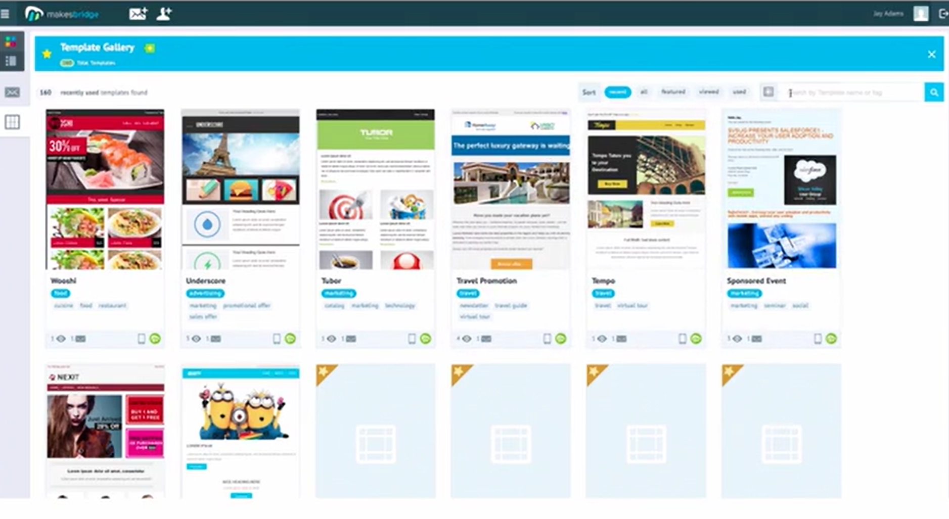 screenshot of MakesBridge Marketing Automation